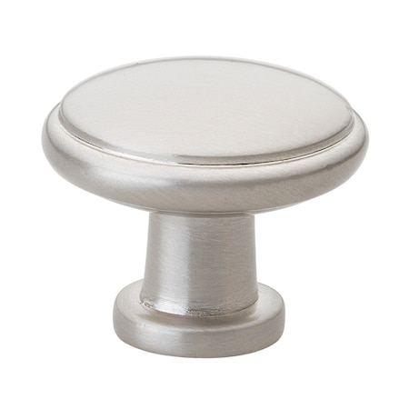 Gliderite Hardware 1-1/8 in. Satin Nickel Round Classic Cabinet Knob, 10PK 5096-SN-10